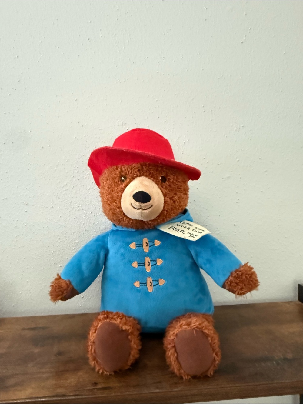 Kohl's Paddington Brown Bear Plush in Blue Coat with Red Hat